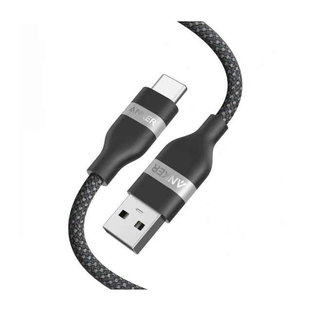 Anker USB-A to USB-C Cable (Upcycled-Braided) cable USB-A a USB-C · trenzado · 0,9 m o 1,8 m — Titanio Tech