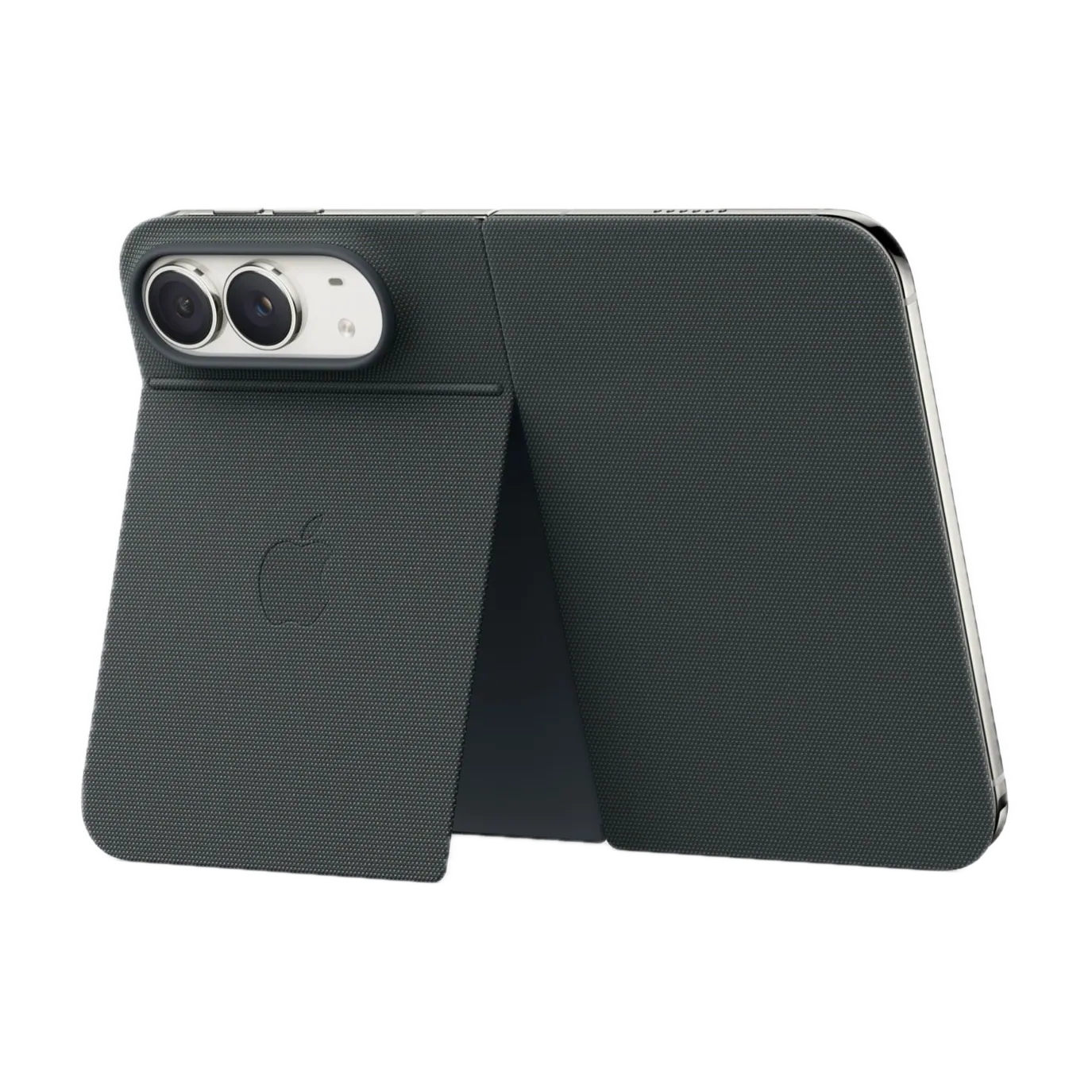 iPhone Duo Folio con soporte navy blue, taupe — Titanio Tech