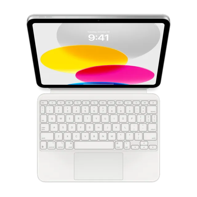 Magic Keyboard Folio para iPad (A16) blanco — Titanio Tech