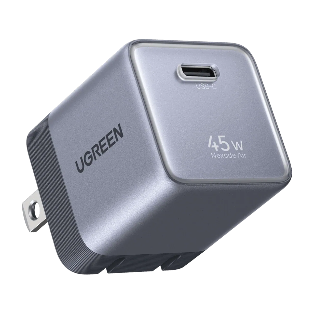 UGREEN Nexode Air USB-C Charger (45W) carregador de tomada 45 W · 1 USB-C · GaN · plugue dobrável — Titanio Tech
