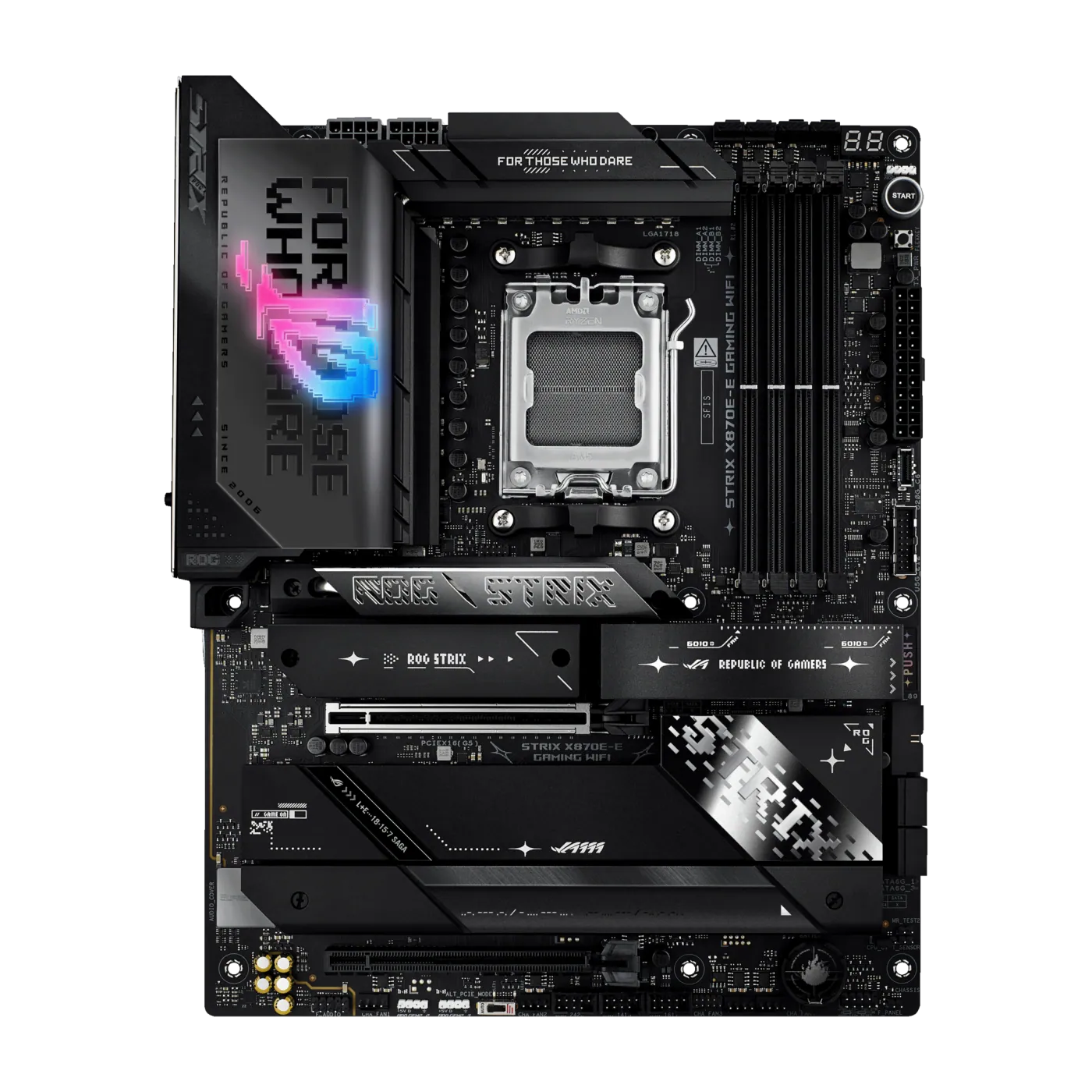 ROG Strix X870-E AM5 · X870E · Wi-Fi 7 — Titanio Tech
