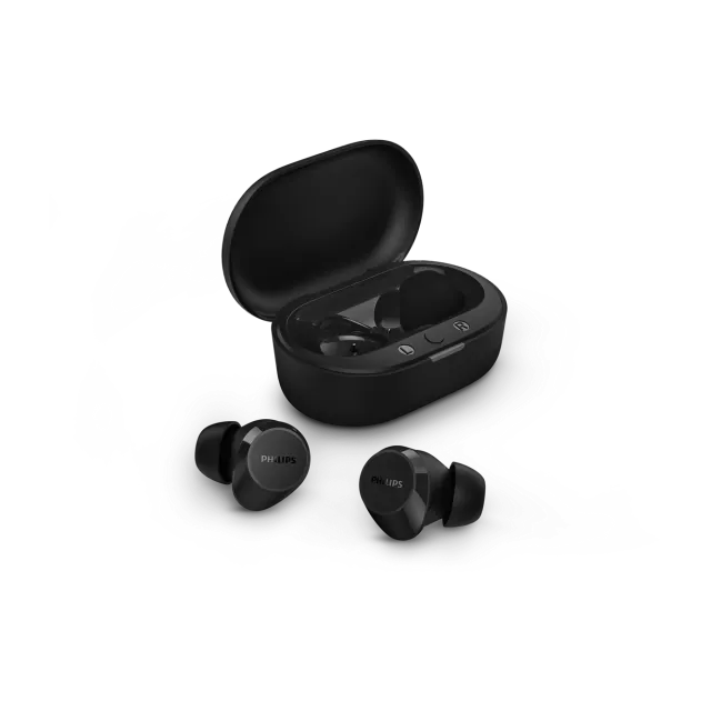 Philips TAT1209 auricular TWS · 6 h + 12 h · IPX4 — Titanio Tech